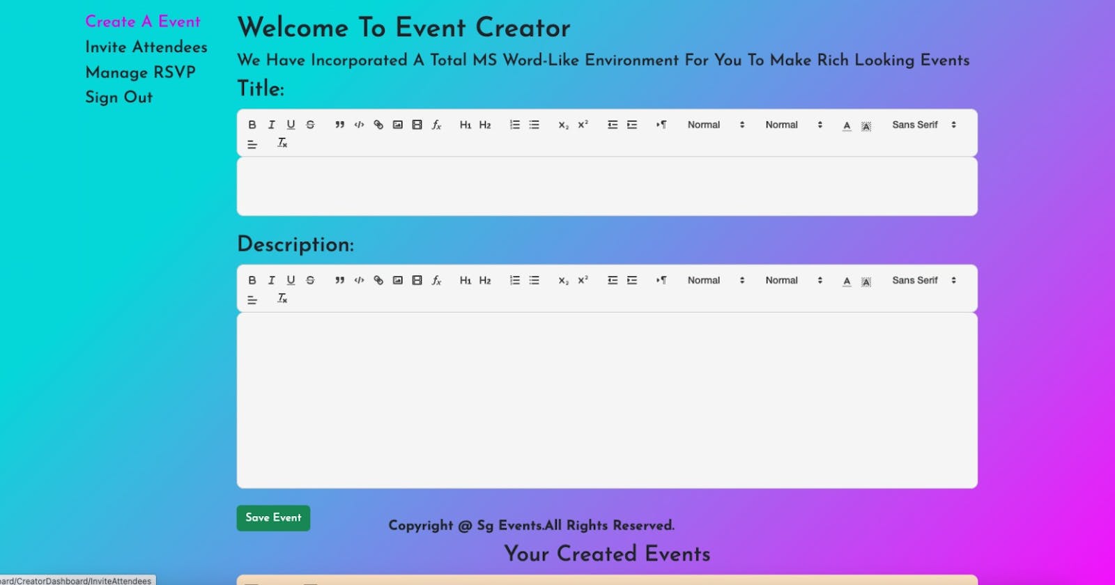 Revolutionize Your Event Planning with the World's Simplest and Fastest Web App - SG Events
