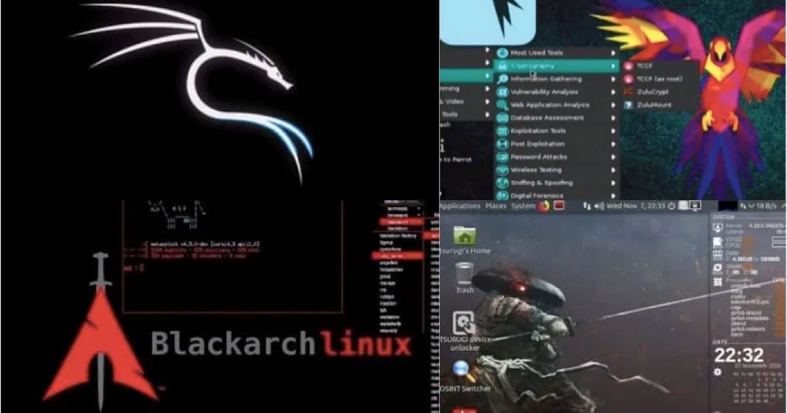 BlackArch vs ParrotOS: A Comprehensive Comparison of Two most widely used Penetration Testing Operating Systems