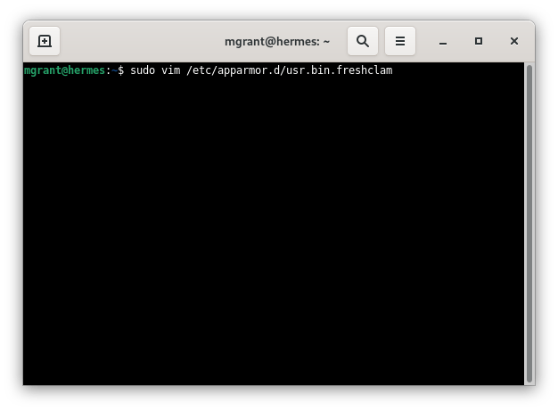 Edit the freshclam apparmor profile.