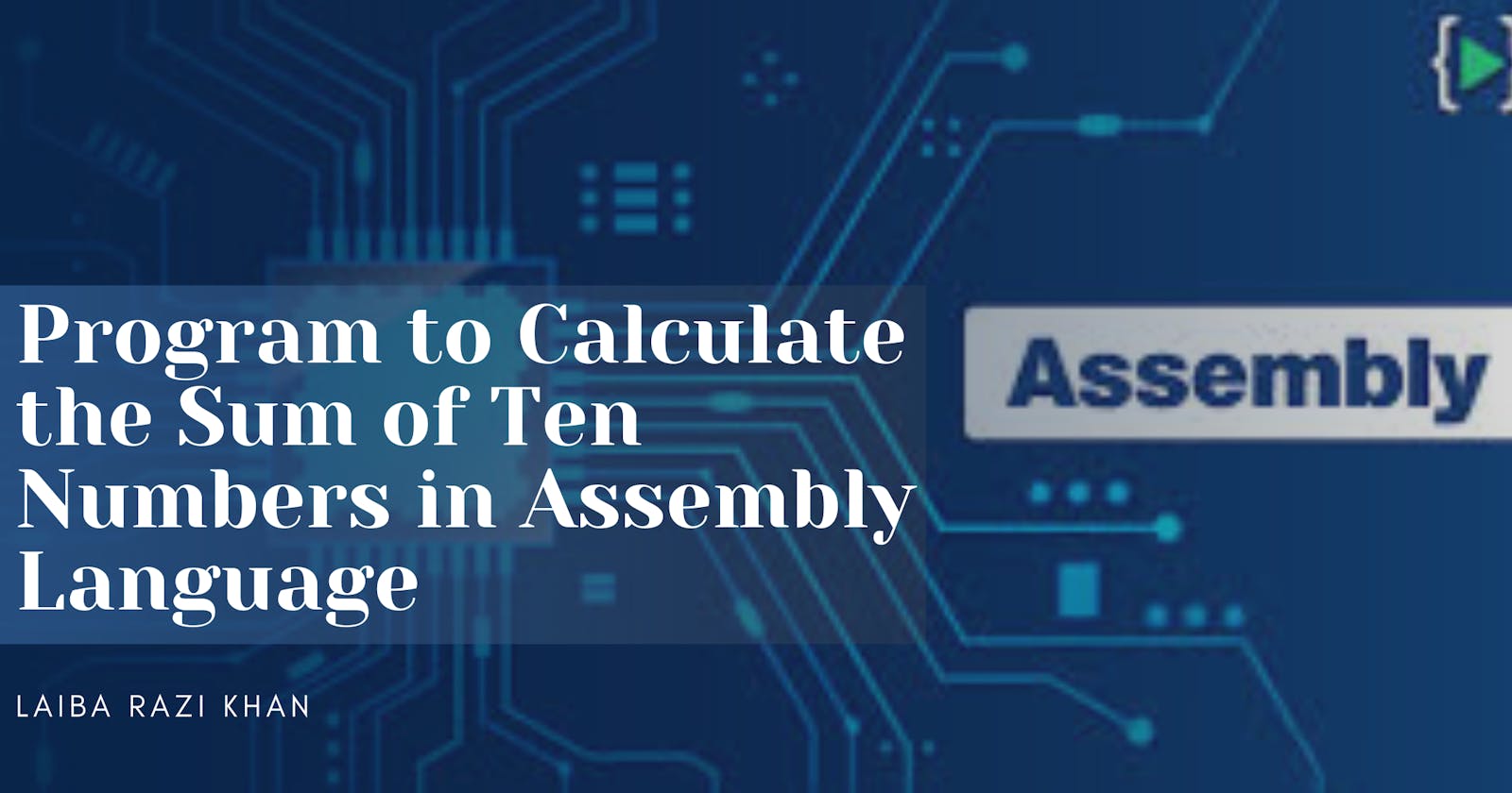 Program to Calculate the Sum of Ten Numbers in Assembly Language