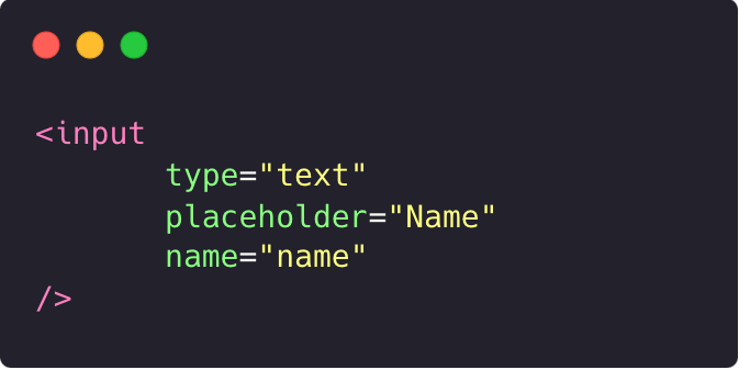 image with code snippet of an input HTML tag without a label to explain the purpose of the input