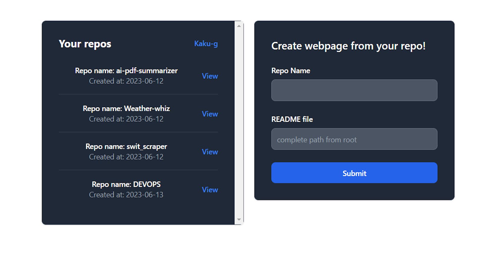 Deploy website for your github repo instantly!