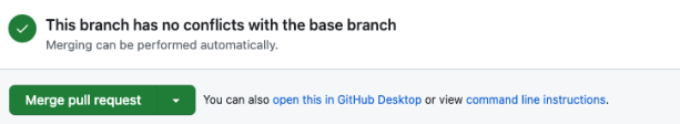 Merge Pull Request Button