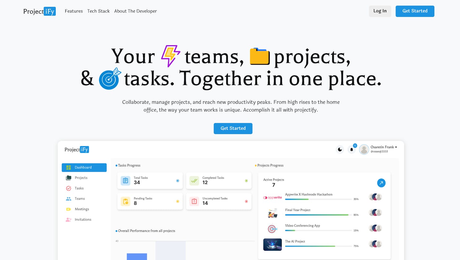Projectify - Your teams,projects, & tasks. Together in one place.