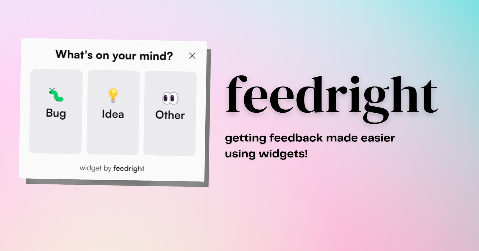 Introducing Feedright: Getting Feedback made easier using widgets!