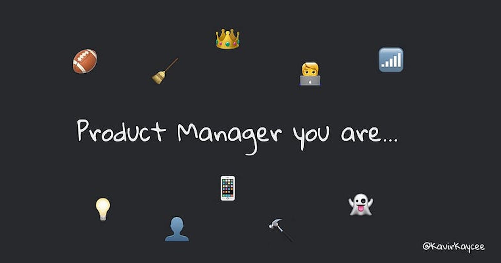 Product Manager you are