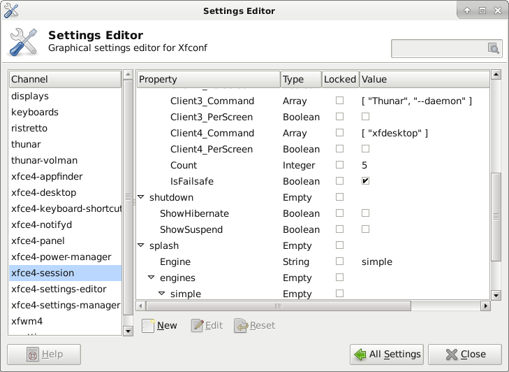 Settings Editor -> xfce4-session -> shutdown - Uncheck Suspend and Hibernate