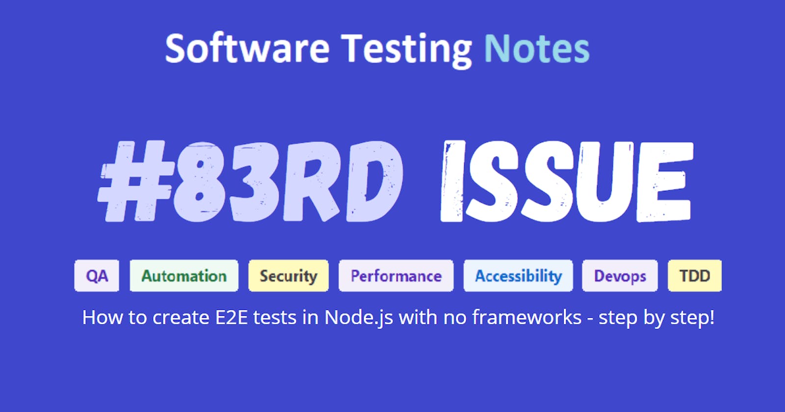 Why use that ___ fancy new framework to automate your end to end testing when you can just use NodeJS