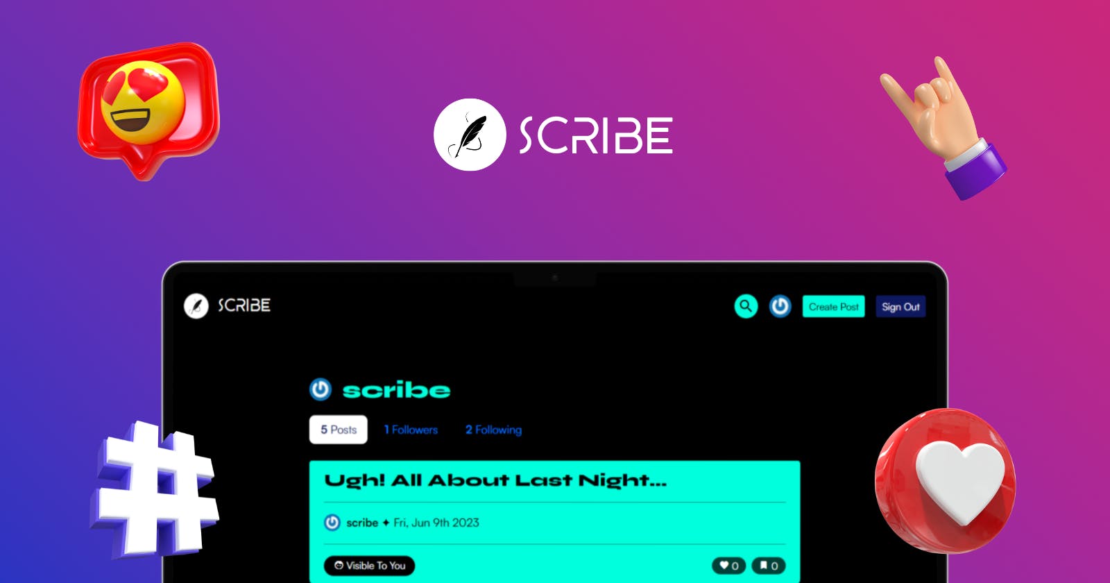 Meet Scribe: A Modern, Real-Time, Social Writing Experience Powered by Appwrite