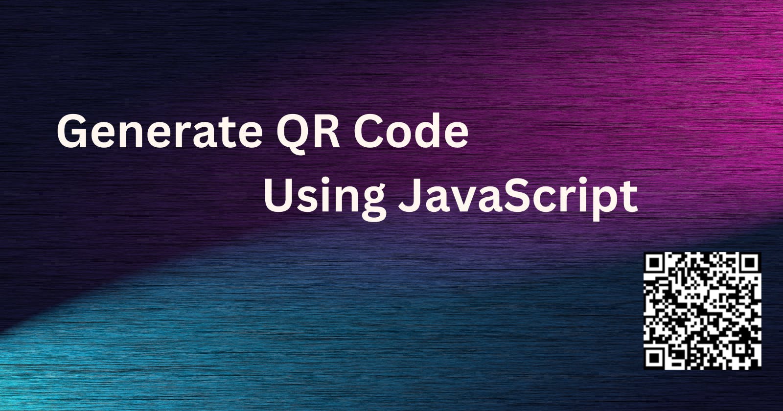Generate QR Code Using JavaScript
