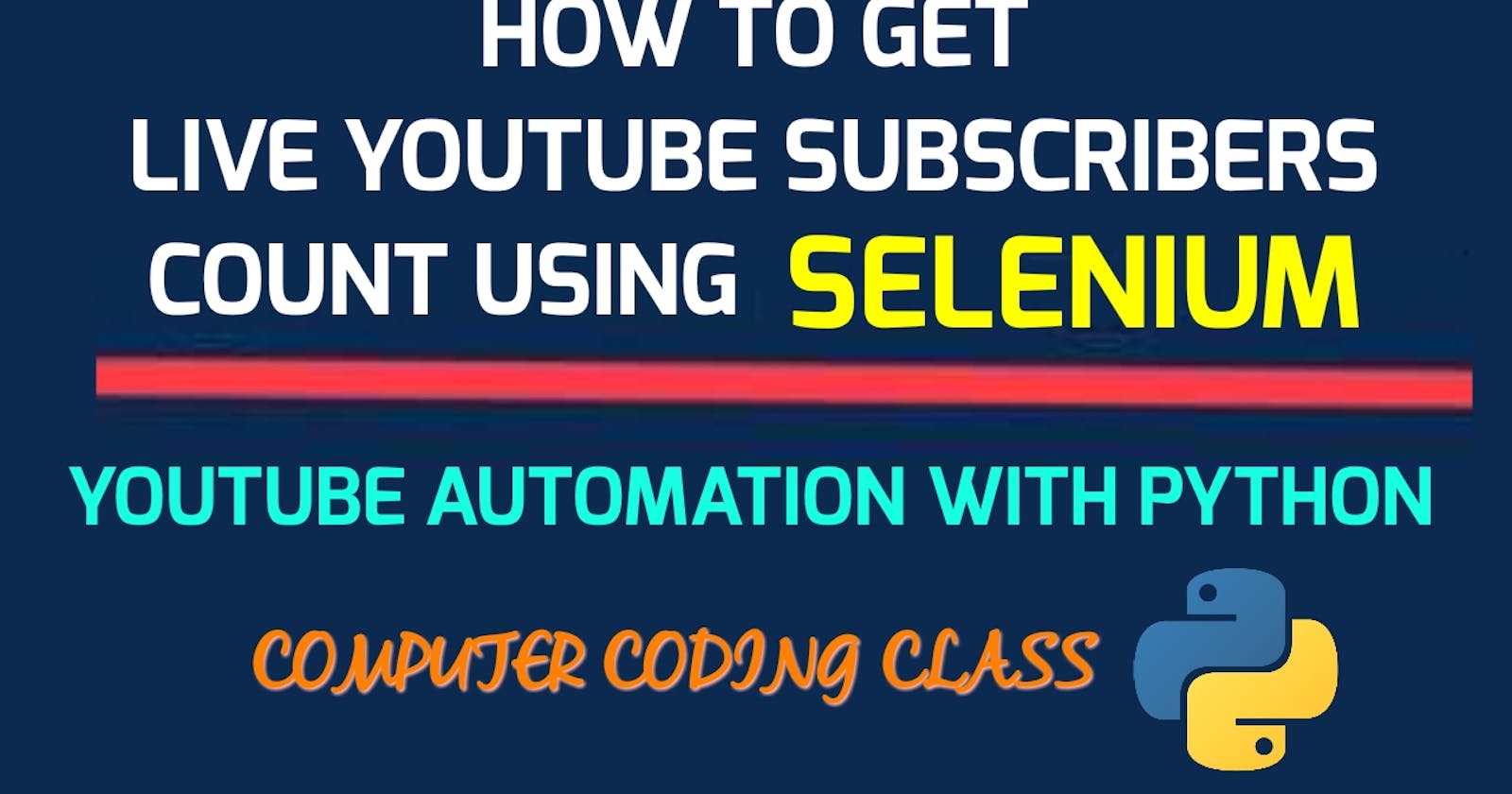 How to Get Live YouTube Subscribers Count  using python