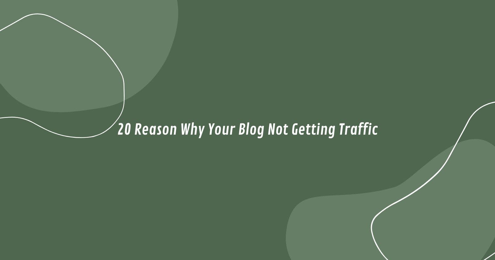 20 Reason Why Your Blog Not Getting Traffic