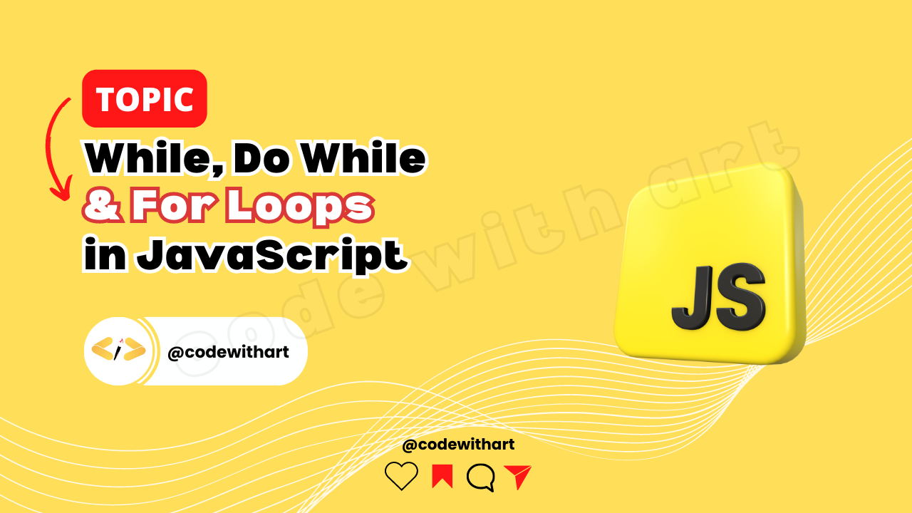 Day-3👨‍💻🔥, Topic : Loops in JavaScript (While Loop, For Loop, Do-While Loop)