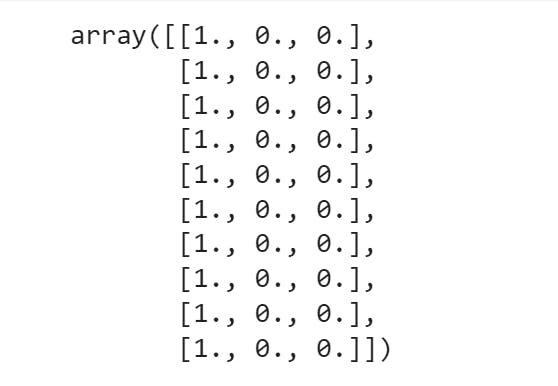 Google colab output NumPy 