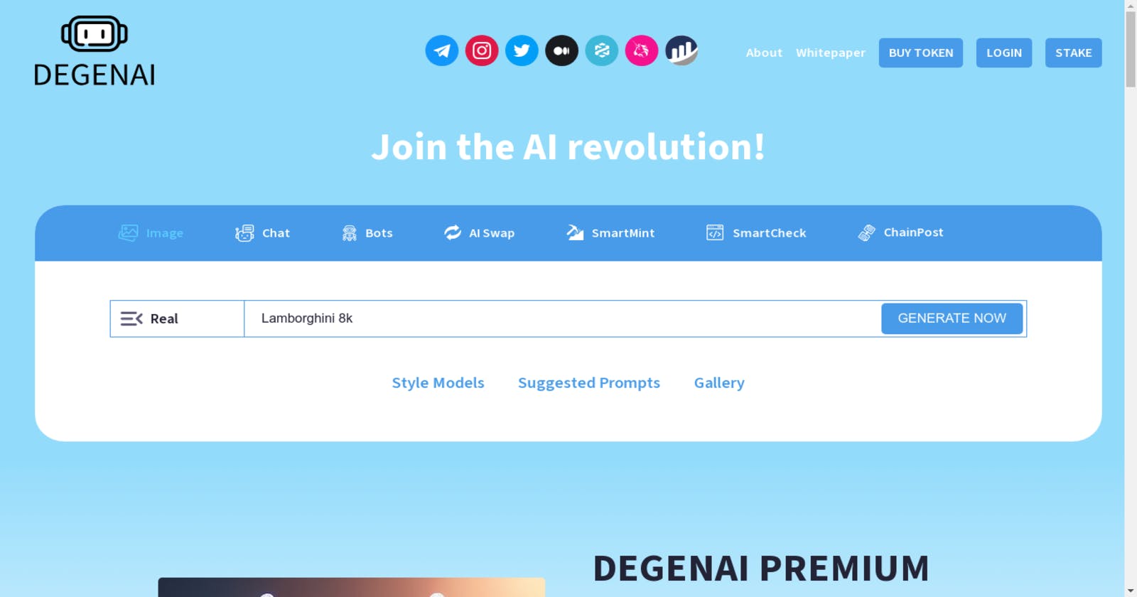 DEGENAI: Unleash Your Creative Vision with AI-Generated Images