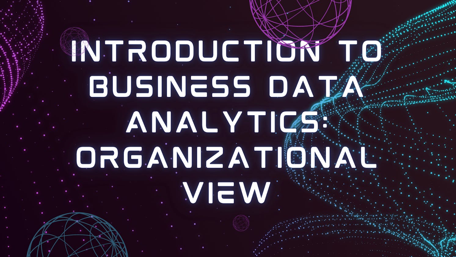 Introduction to Business Data Analytics: Organizational View