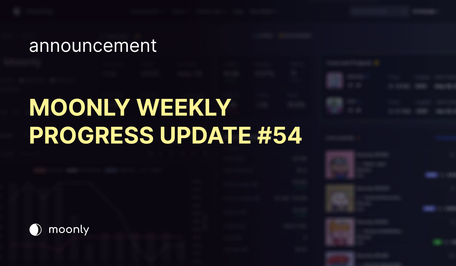 Moonly weekly progress update #54 - Karamendos collection
