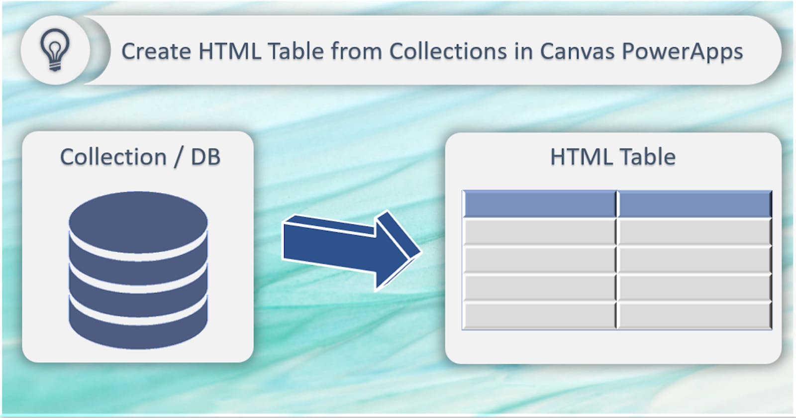 Tip: Create HTML Table from Collections in Canvas PowerApps