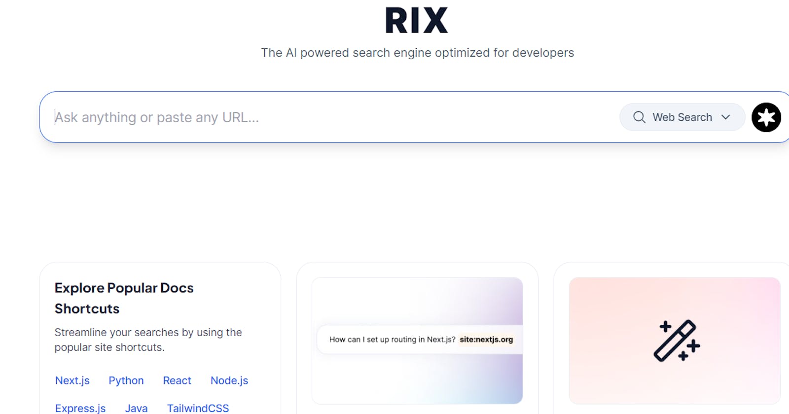 My take on The Infant AI search engine:-RIX
