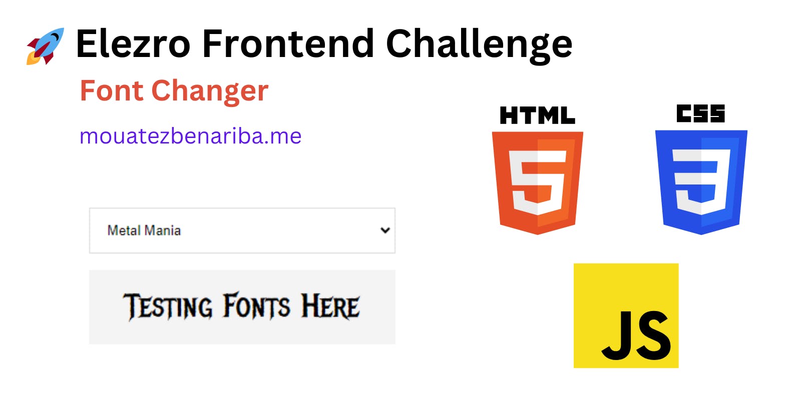 Create a simple Font Changer - Elzero Frontend Challenges