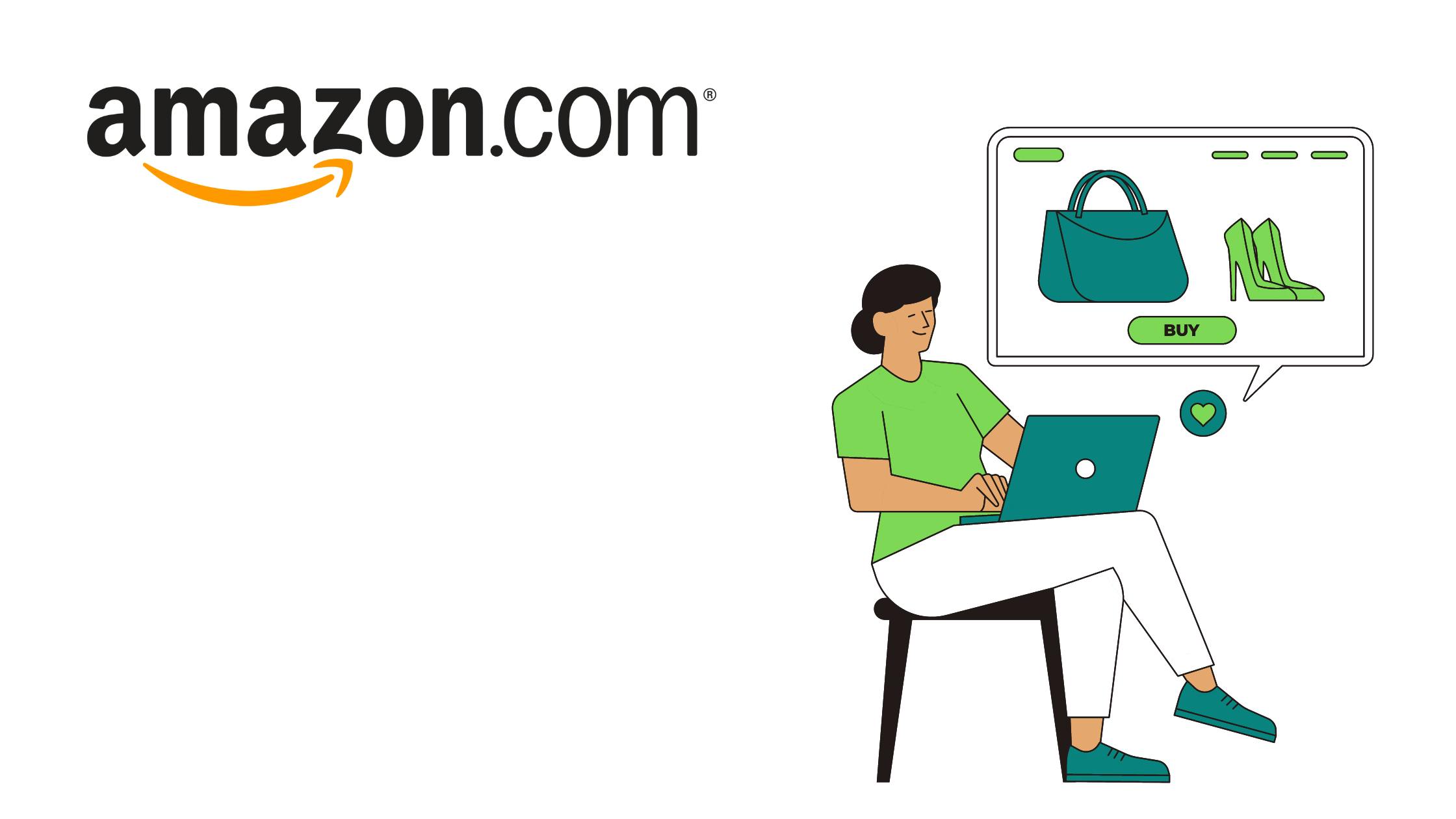 One woman shopping amazon 