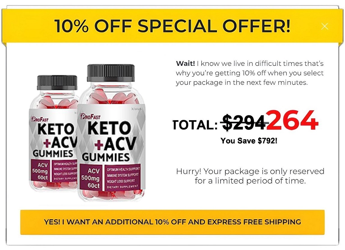 ProFast Keto ACV Gummies (Review) Control Your Appetite & Stimulates Digestion!