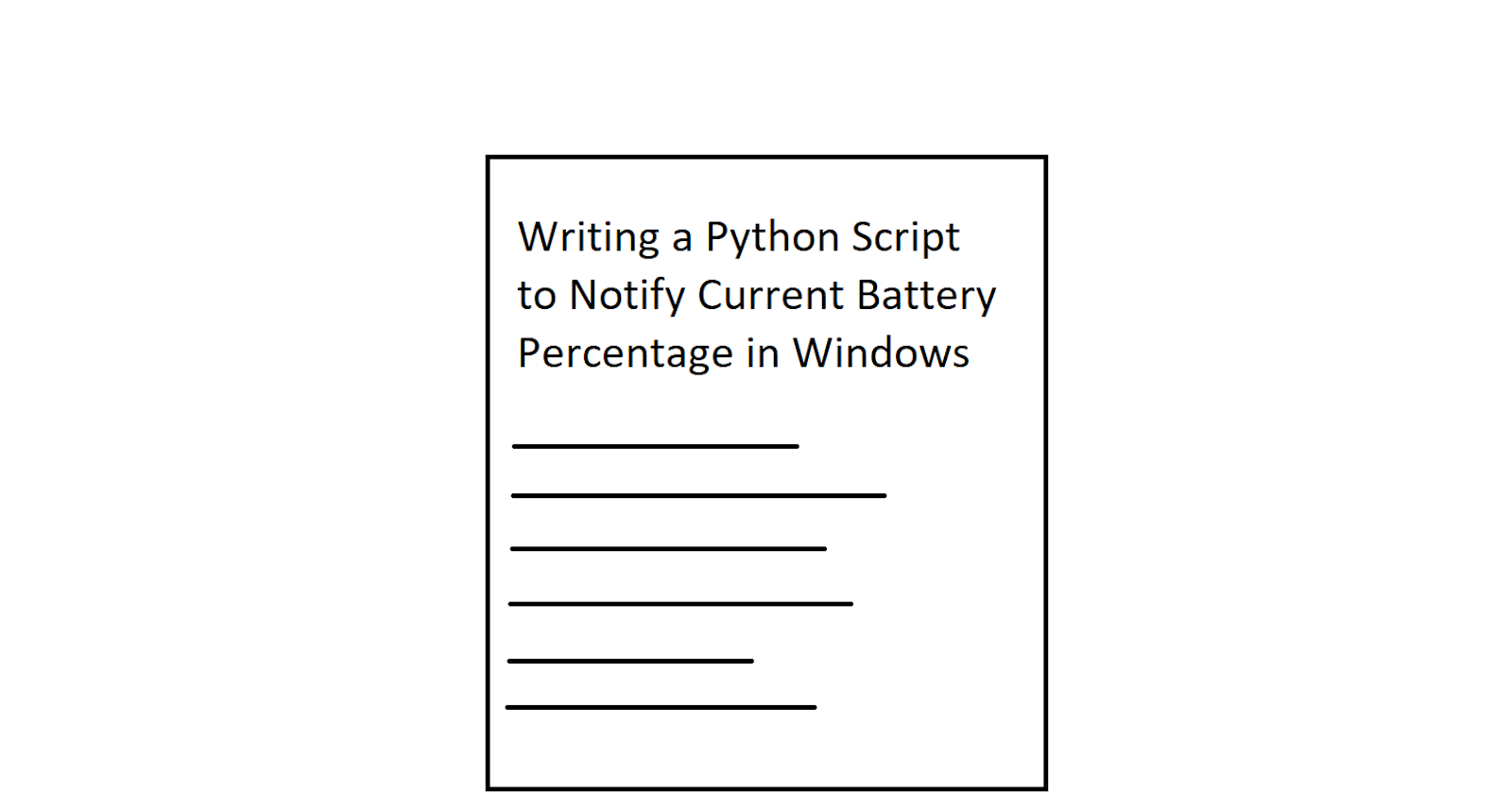 Write a Python Script to Notify the Current Battery Percentage in Windows