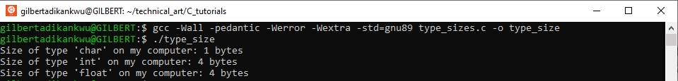 Image show the memory allocation of the fundamental on my 64-bit Linux computer