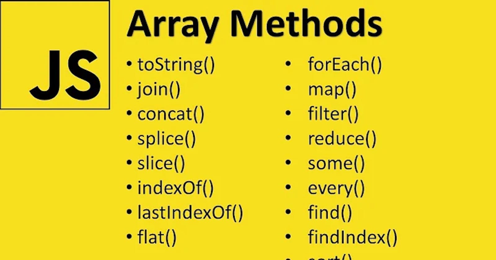 Top 20 JavaScript Array Methods
