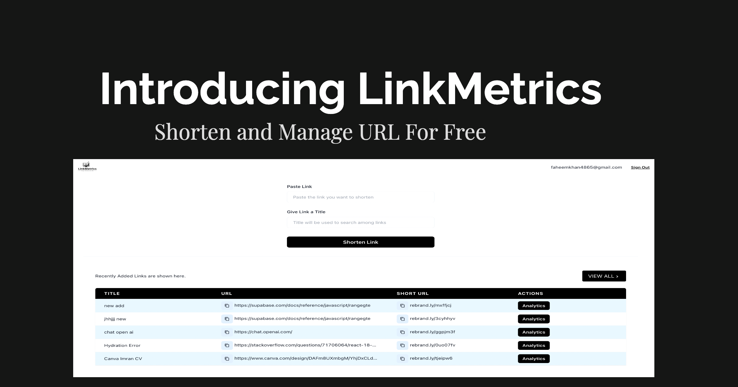 Introducing LinkMetrics