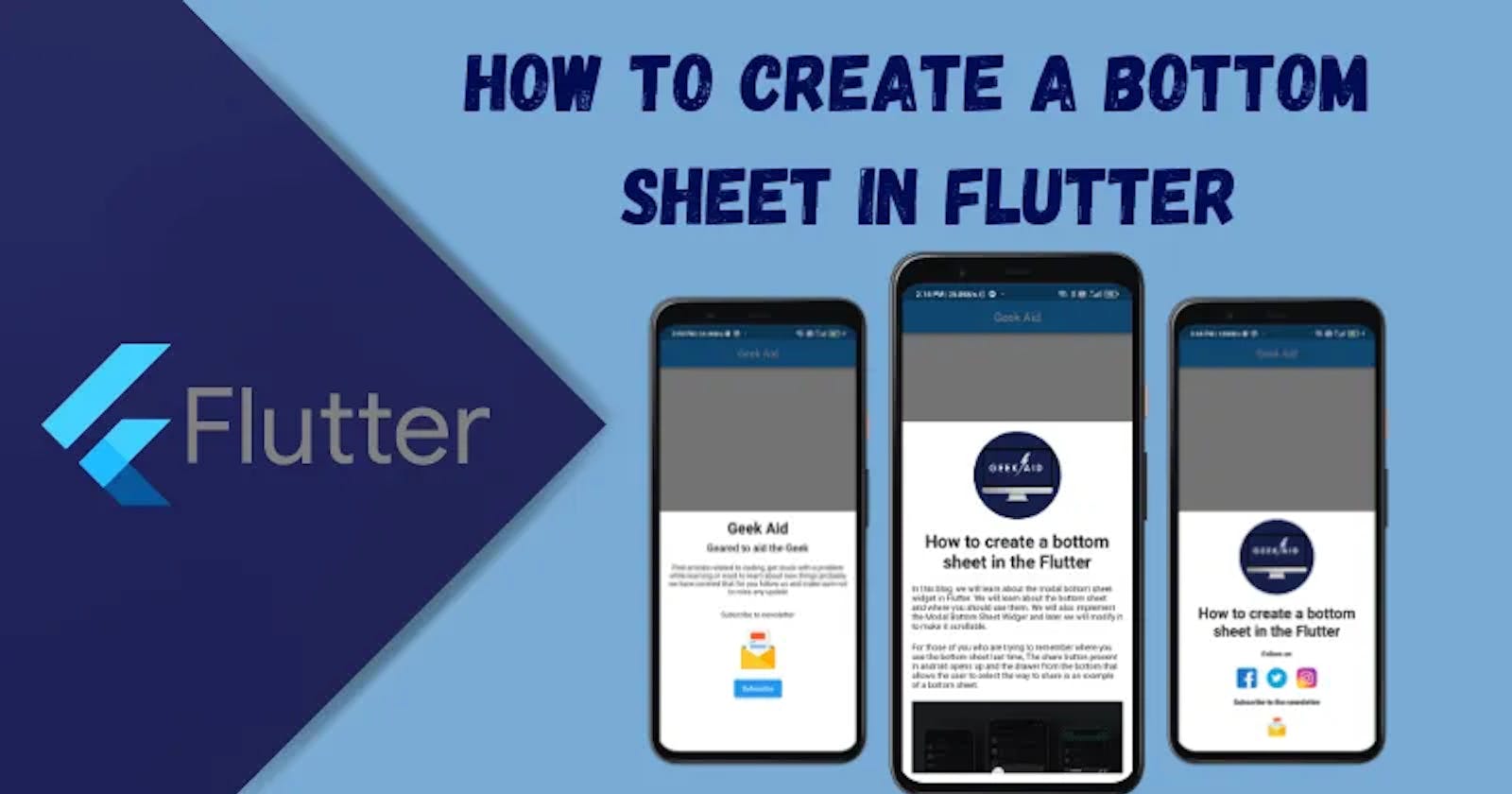 How to create a bottom sheet in Flutter