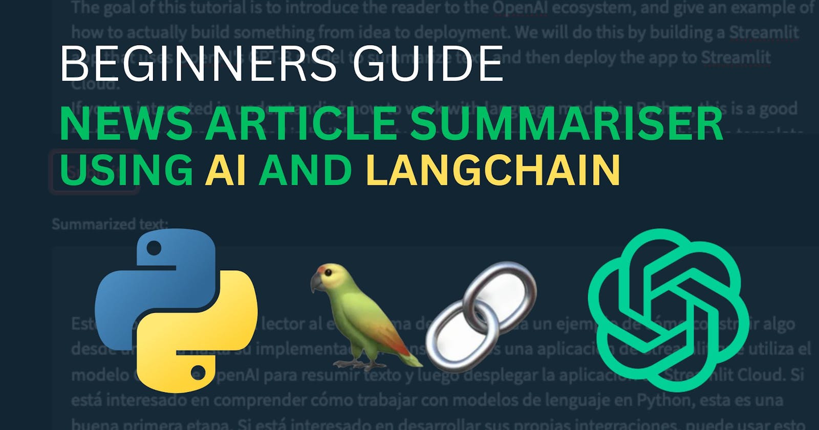 Build a News Article Summarizer with OpenAI's GPT-3 and Langchain