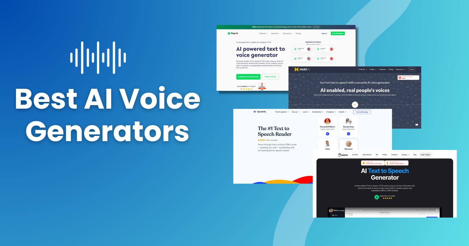 8 Best AI Voice Generators in 2023 | Eluvity