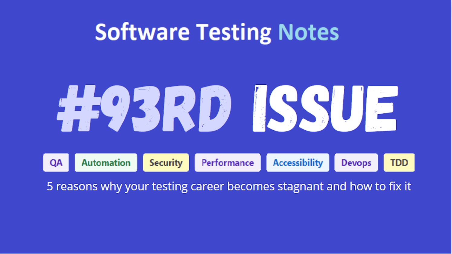 Issue #93 : Software Testing Notes