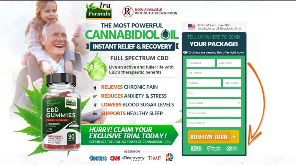 Tru Formula CBD Gummies (Review 2023) Reduces Anxiety & Stress Supports Healthy Sleep