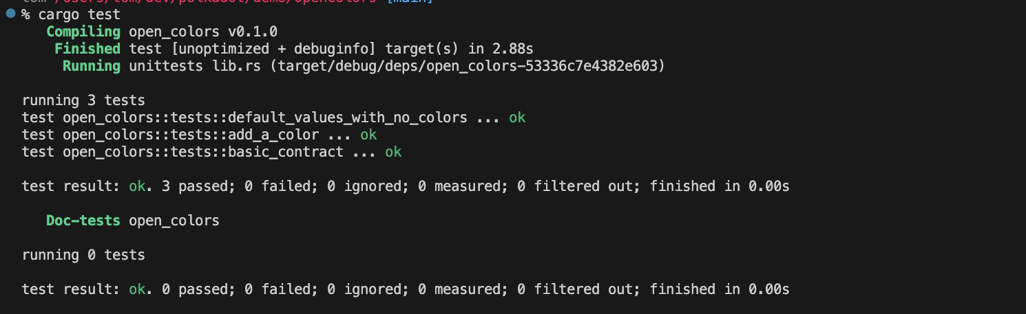 Make unit test in a smart contract developed in ink ! 🦑