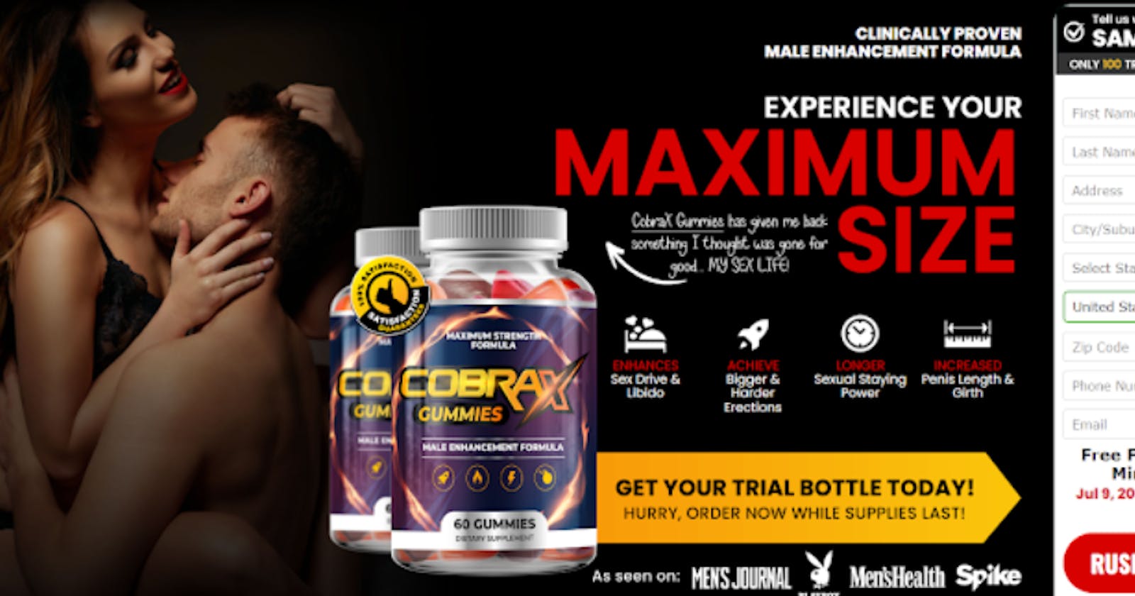 CobraX Male Enhancement Gummies | Official USA | Enhance Sexual Health Today!