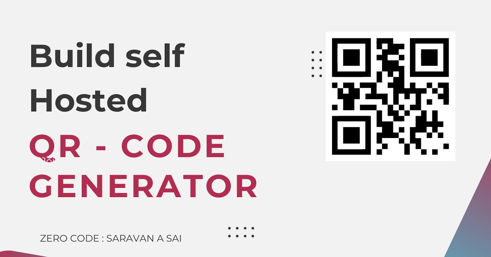 Build Self Hosted QR-Code Generator