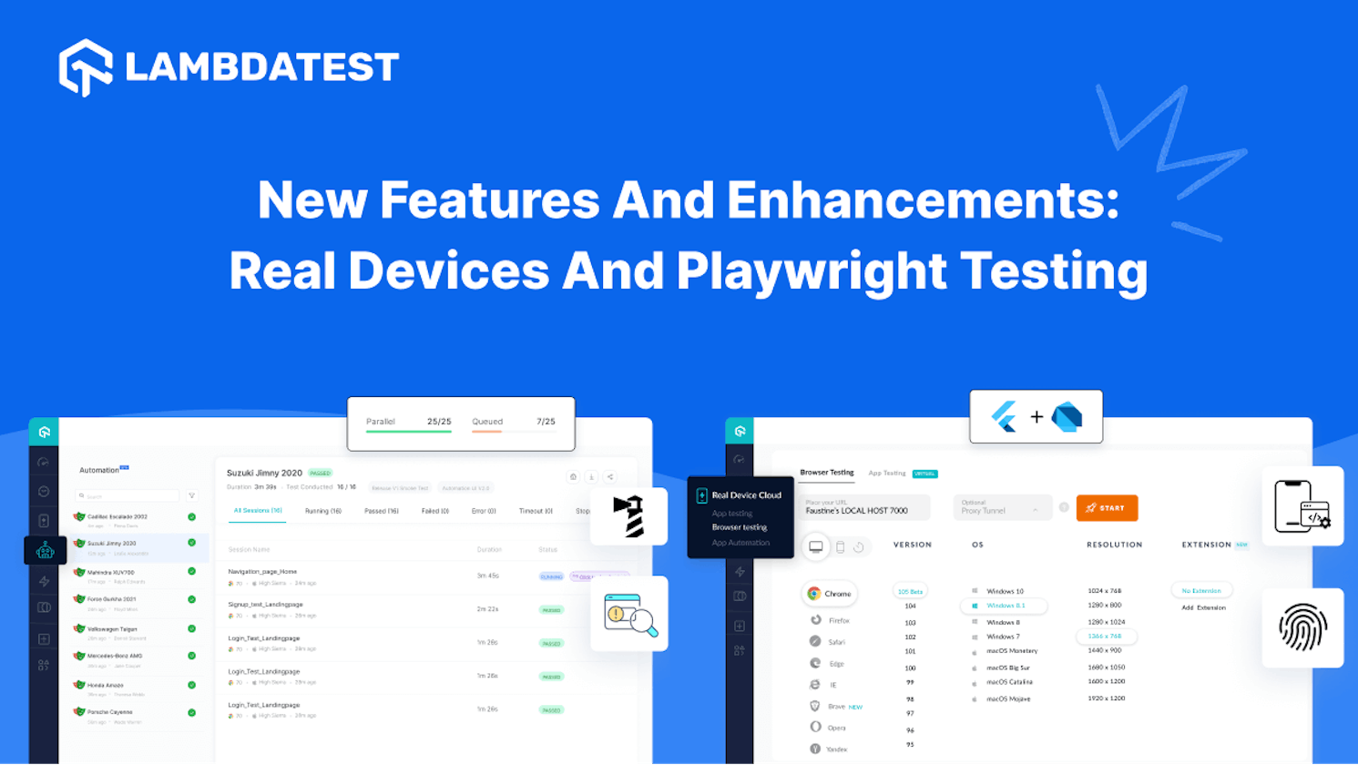 New Features And Enhancements: Real Devices And Playwright Testing