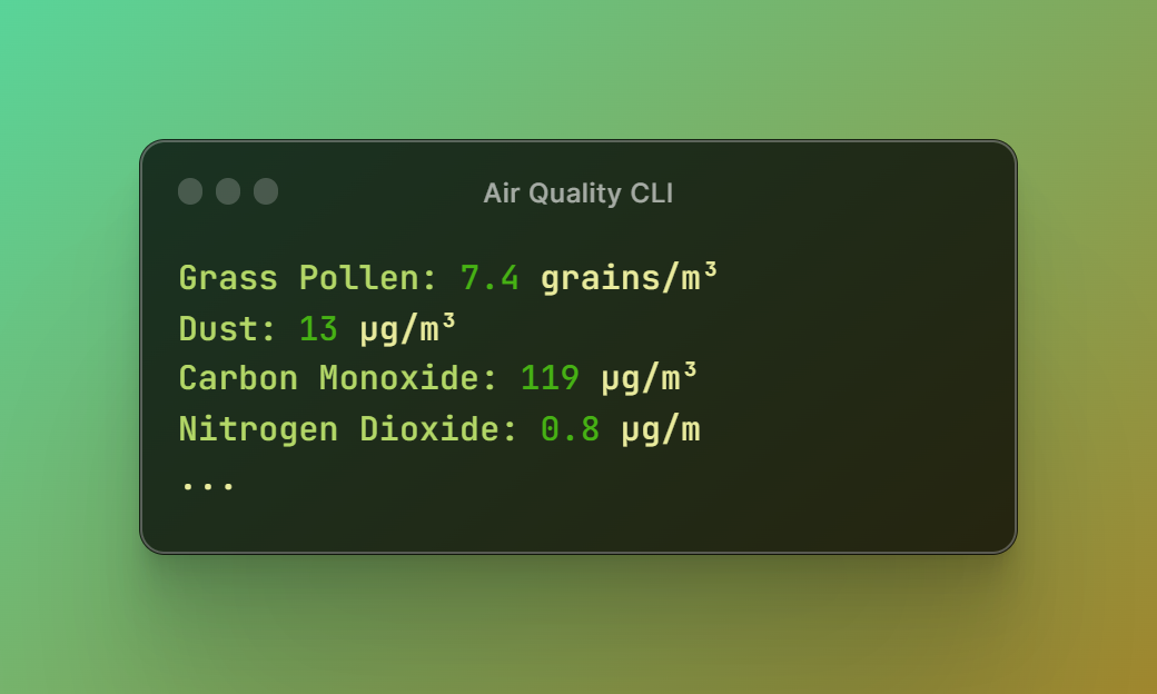 Getting Started with Air Quality CLI