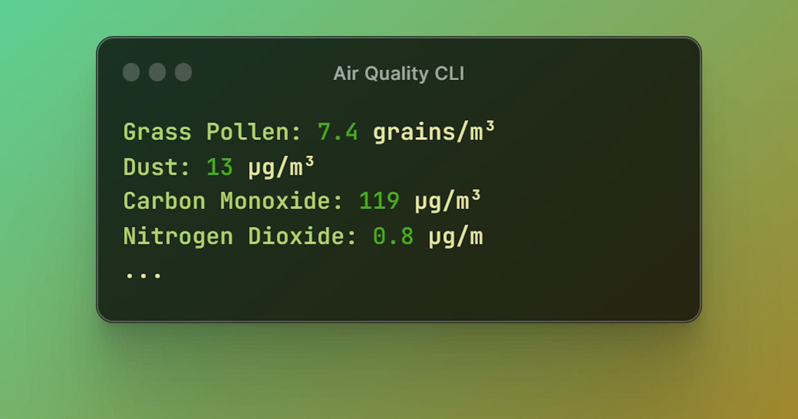 Getting Started with Air Quality CLI