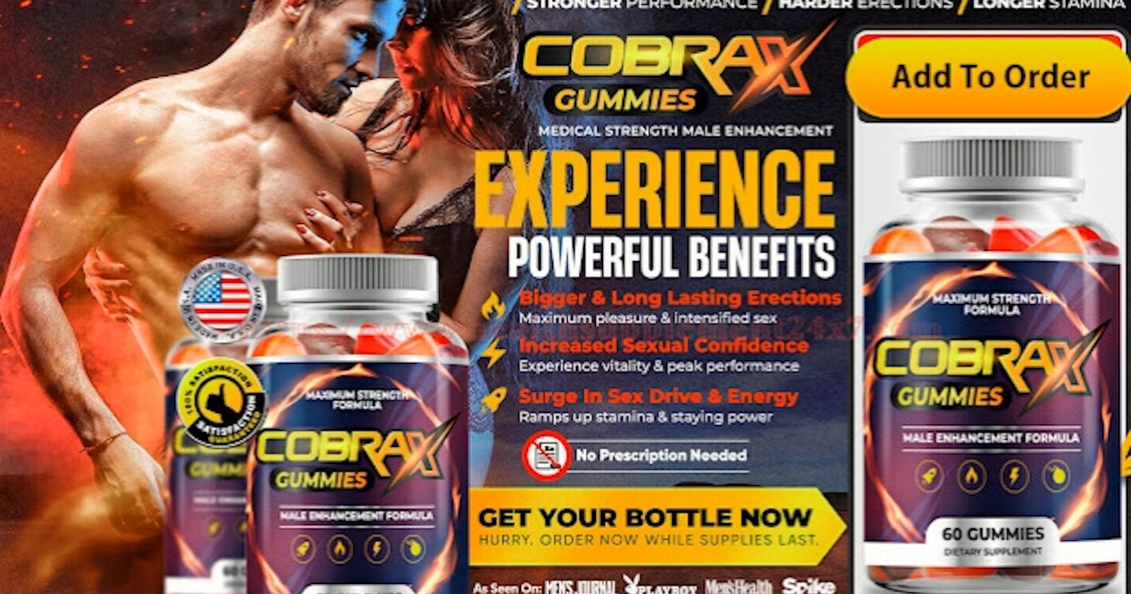CobraX Male Enhancement Gummies Reviews (US) – Real Benefits or Negative SCAM Reports?