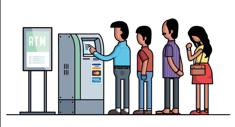 Source  : https://dribbble.com/shots/3124215-Demonetization-Long-queue-outside-ATMs