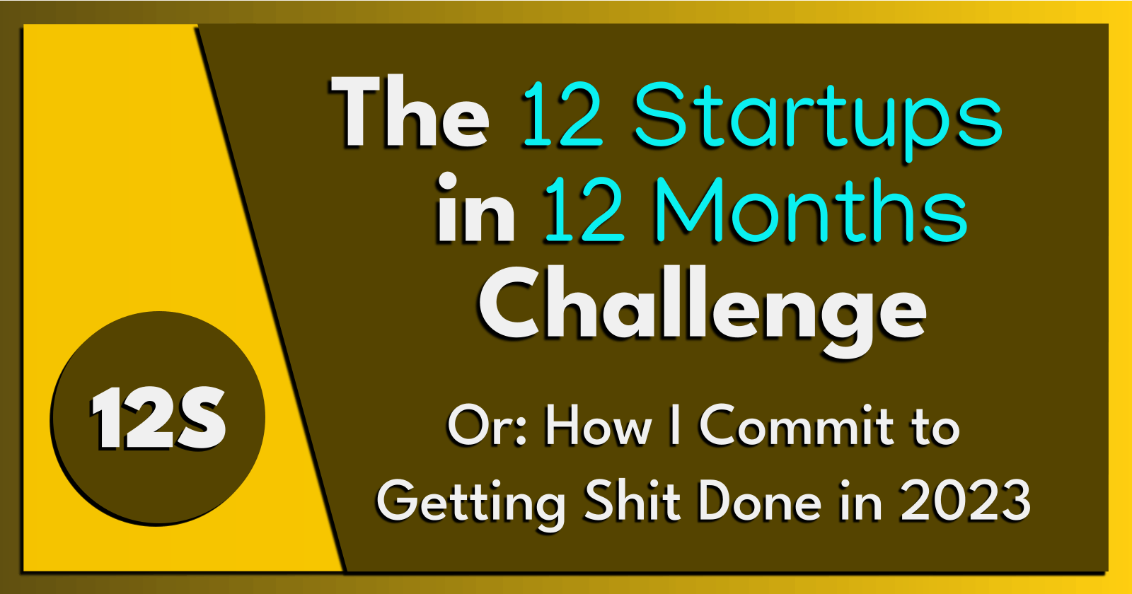 12S: The "12 Startups in 12 Months" Challenge.