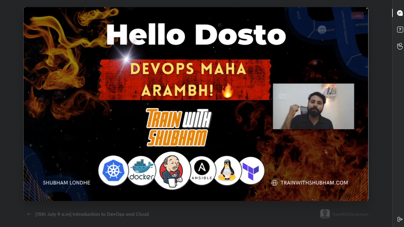 Getting started with the DevOps journey with TrainWithShubham's DevOps Zero to Hero.