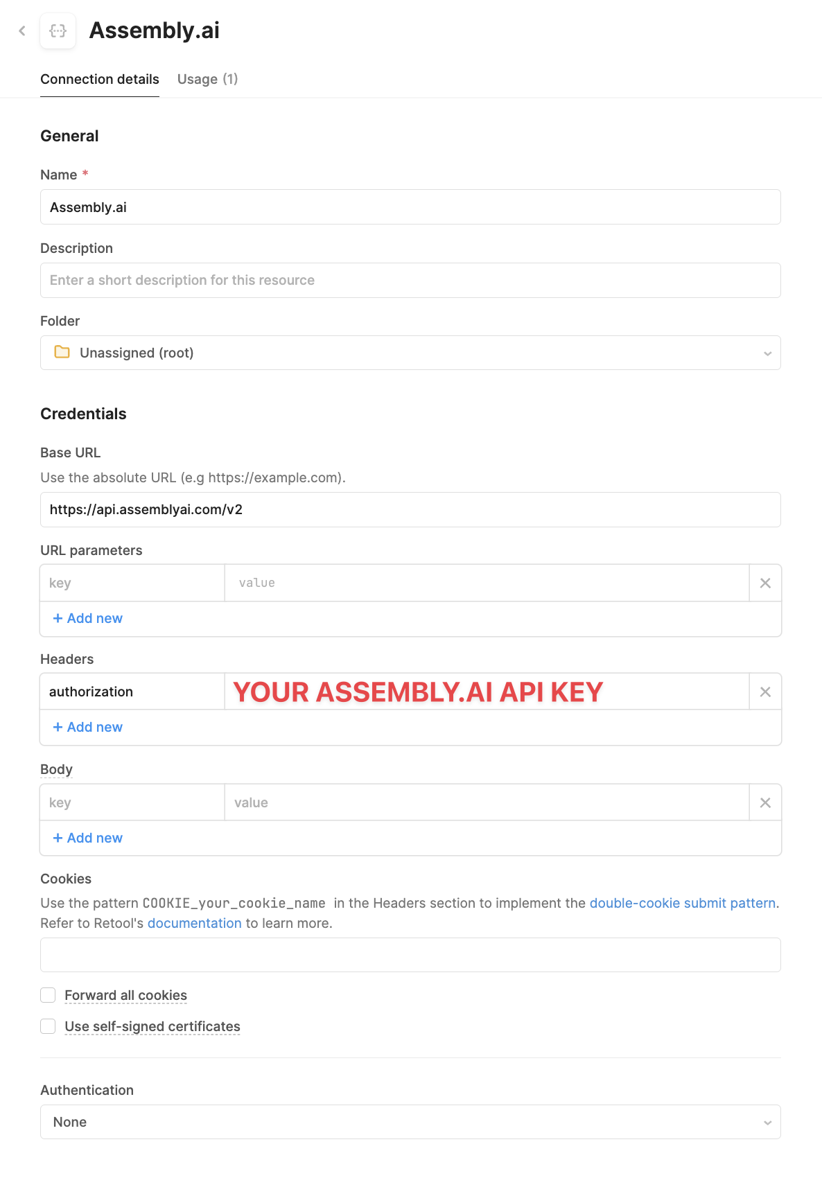 AssemblyAI - Retool App