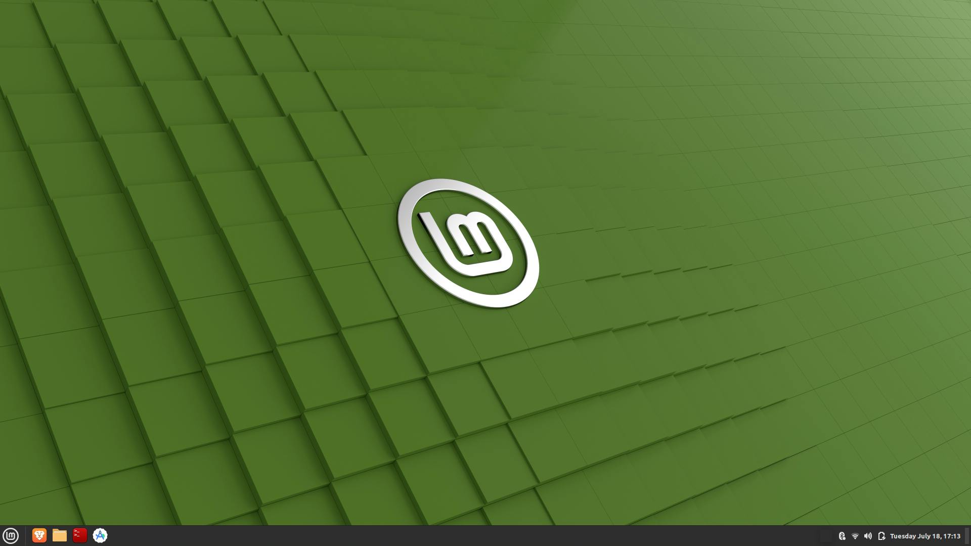 The pretty Linux Mint Cinnamon desktop