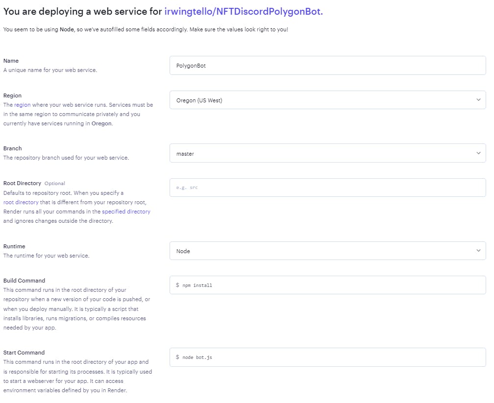 Configuring environment variables on render.com