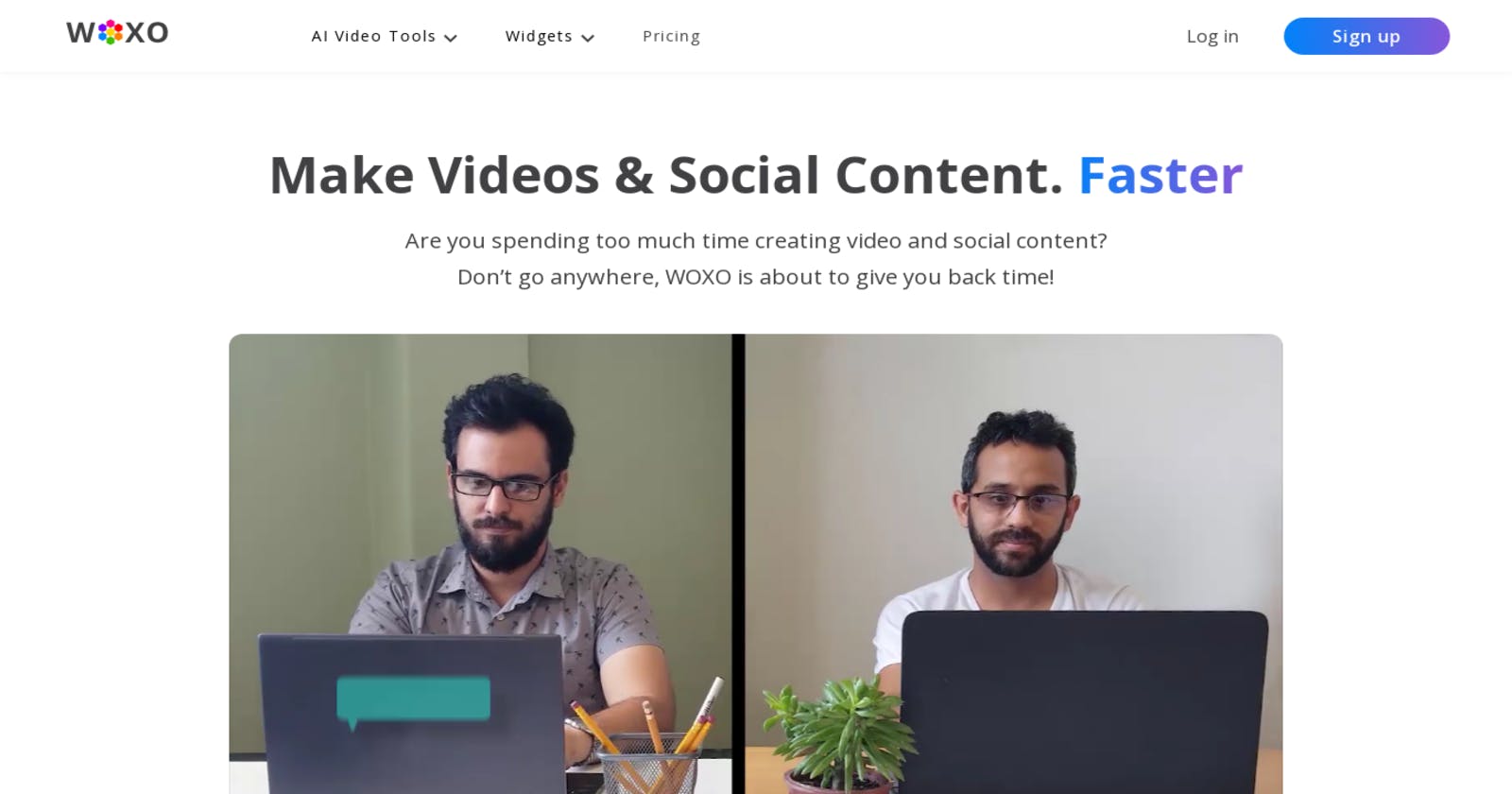 Create Videos & Social Content Faster with Woxo