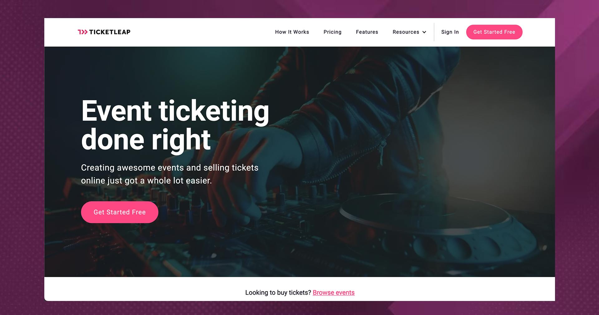 Ticketleap Website